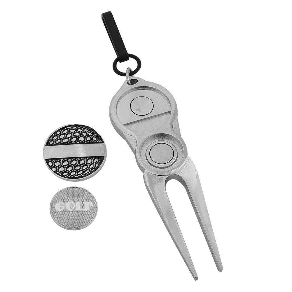 Portable Metal Divot Tool, Golf Ball Marker and Pitch Mark Repair Tool, Convenient and Green for Golfing Enthusiasts