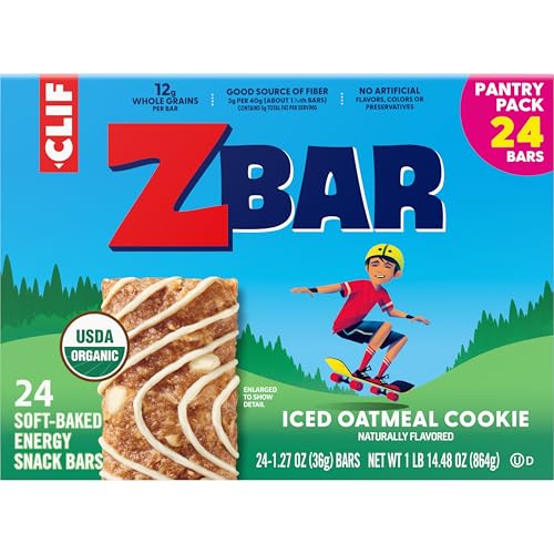 ZBAR – ICED OATMEAL COOKIE – SOFT-BAKED ENERGY SNACK BARS – NON-GMO – 12G WHOLE GRAINS – USDA ORGANIC GRANOLA BARS (24 PACK)