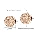 Womens 18K Rose Gold Plated Scrub Tiny Dot Stud Earrings with Gift Box