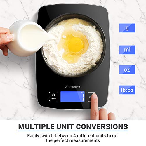 Geekclick Digital Food Kitchen Scale, 22lb Scale for Food Weight Grams