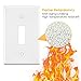 Light Switch Cover, White 12 Pack Switch Plates Covers Single Gang Toggle Wall Outlet Covers, Standard Size, Unbreakable Polycarbonate