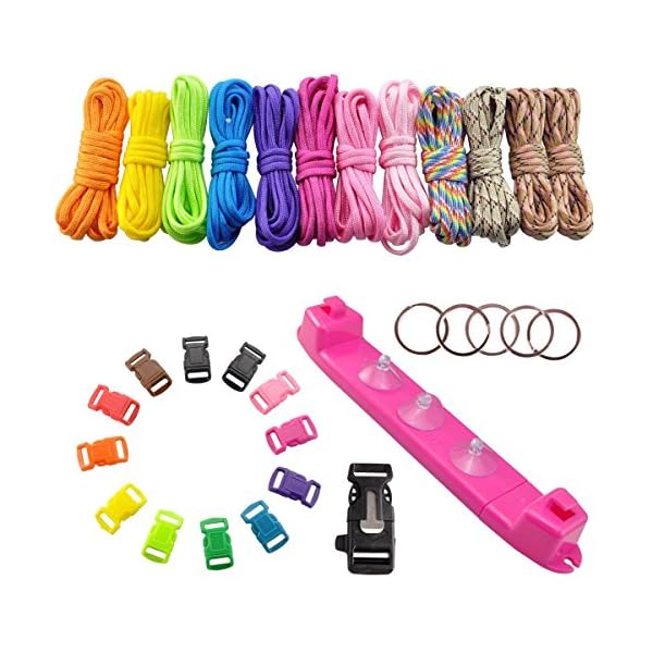 UCEC-Parachute-Cord-Jig-Bracelet-Wristband-Plastic-Maker-Loom-Paracord-Braiding-Weaving-DIY-Craft-Tool-Kit-12-Rainbow-Color-Cord-and-Buckles UCEC-Parachute-Cord-Jig-Bracelet-Wristband-Plastic-Maker-Loom-Paracord-Braiding-Weaving-DIY-Craft-Tool-Kit-12-Rainbow-Color-Cord-and-Buckles