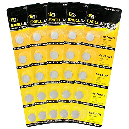 5X 5pack Exell EBCR1225 3V Lithium Coin Cell Thermometer Battery