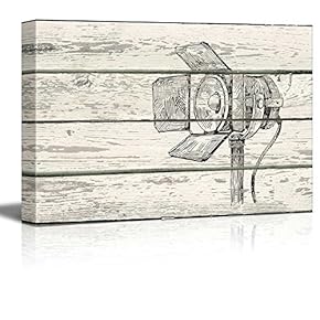 Studio Lighting Print CrossHatc Artworkh- Rustic Canvas Wall Art Home Art - 12x18 inches