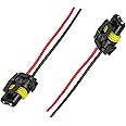 Suvnie 2 PCS 9005 9006 9012 HB3 HB4 Female Adapter Wiring Harness Sockets Wire, Car Lampholder Wire for Headlights and Fog Lights, Headlamp Fog Light Harness Connector Replacement