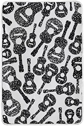 IVERS Womens Classic Acoustic Guitars Music Blankets Soft Lightweight All-Season Throw Blanket for Bed Couch Sofa, 60 x 90 Inch