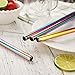 JOYECO 4 Pcs Stainless Steel Boba Straws, Big Straws Smoothies Reusable, 0.5 inches Wide Straw 9.5 inches Long for Bubble Tea, Juice, Thick Milkshakes, Rainbow Multi-Colored