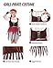 IKALI Baby Toddler Girl Pirate High Seas Buccaneer Costume Party Decoration Toy Kids Pretend Play Pirate Fancy Dress (7-8Y)