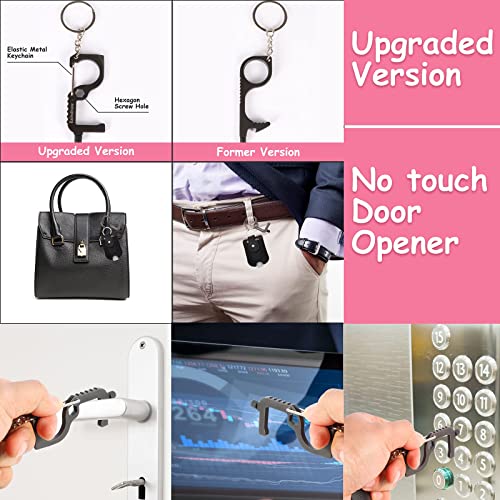 Portable Hand Sanitizer Holder Keychain and No Touch Door Opener, Hand