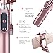 Selfie Stick, Jpilis Extendable Foldable Bluetooth Selfie Stick with 360 Degree Led Fill Light With Reflective Mirror For iPhone,Samsung and Android & iOS Smartphones (Rose Gold)