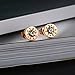 ZARABE Women's 316L Stainless Steel Rose Gold Love Rhinestone Stud Earrings 14mmx8mm-1pair by h