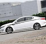 Fochutech 1 Set Car Auto Body Sticker Flame Self-Adhesive Side Truck Vinyl Graphics Decals (Black)