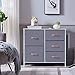 ALLZONE Dresser for Bedroom, 5 Drawer Tower Unit Organizer for Nursery, Closets, Kids, Hallway, Entryway, Heavy Duty, Wooden Table, Gray