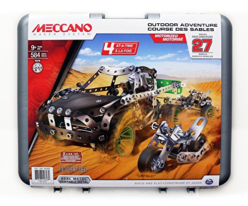 Meccano Outdoor Adventure - Motorized with Durable Carrying Case - 27 Models, 584 Parts (15310)
