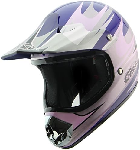 Cyber Helmets UX-10 Blue/Silver Motocross Helmet - Large