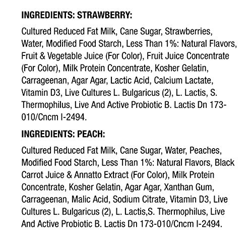 Dannon Activia Peach/Strawberry Lowfat Yogurt, 4 oz