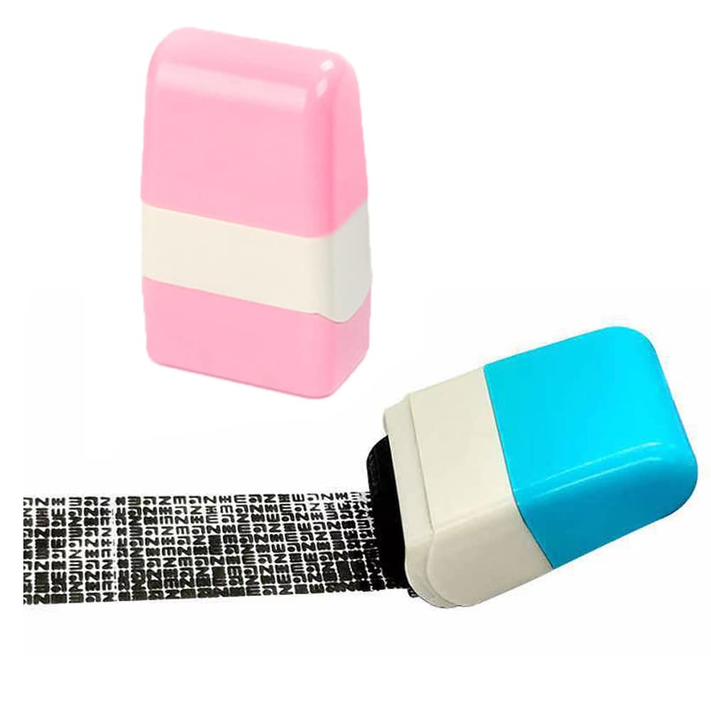 2PCS ID Theft Protection Roller Stamp Identity Guard Roller Stamp Identity Theft Protection Stamp for ID Blockout and Privacy Confidential and Address Blocker