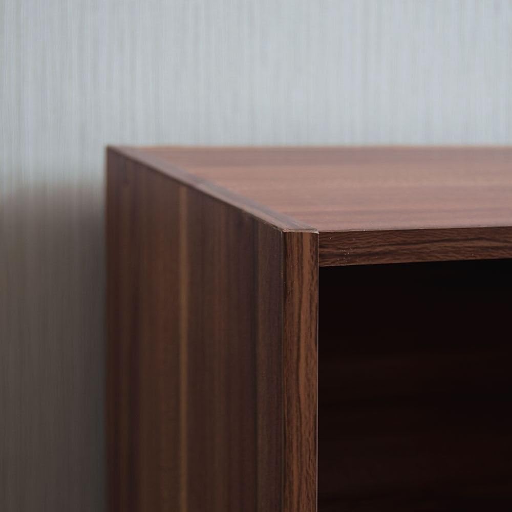 Vida Designs Oxford 5 Tier Cube Bookcase, Walnut Wooden Shelving Display Storage Unit Office Living Room Furniture - Image 3