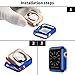 Smiling Apple Watch 3 Case with Built in TPU Screen Protector All-Around Protective Case High Definition Clear Ultra-Thin Cover for Apple iwatch 42mm Series 3 and Series 2 (Blue)