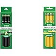 Ticonderoga Wood-Cased Pencils, Black and Yellow, 2 HB Soft, 24 Count