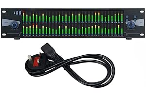 Pro Graphic Equalizer Digital 31-Band Audio Analyzer with Dual Channel, LED Spectrum Display, for KTV Stage Sound Reinforceme