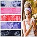 Yeshan Set of 12pcs Non slip Cotton Lycra Tie Dye Stretch Moisture Wicking Elastic Sports Headband/Head wrap/Yoga Headband/Head Sarf,Mix colors