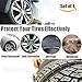 Tire Covers for RV Wheel 30 inch Set of 4 Waterproof Oxford Tires Protector Covers for Motorhome Truck Trailer Camper Auto (30'' for Tire Diameter 76cm, Tire Width 30cm