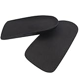 footinsole Heel Cushion Height Insoles Shoe Lifts – Increase ½ Inch Height Instantly – Comfortable, Non-Slip & Easy to Use - Mesh Black – Universal Size