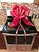 Mavo Rainbow Big Car Bows 23'' Red and Pink Large Ribbon Pull Bows Huge and Beautiful Giant Bow for New Vehicle Birthday Presents,Weddings and Pretty Decorations with Suction Cup