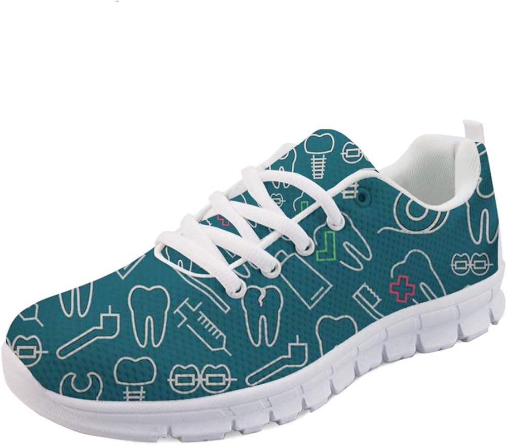 Amazon Com Hugs Idea Women S Running Shoes Cartoon Dentist Print