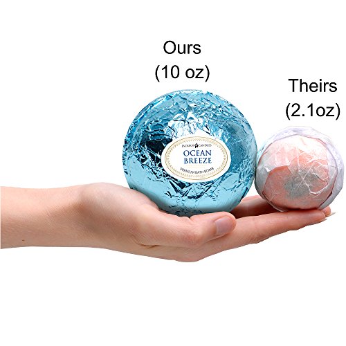 Bath Bomb with Ring Surprise Inside Ocean Breeze Extra Large 10 oz
