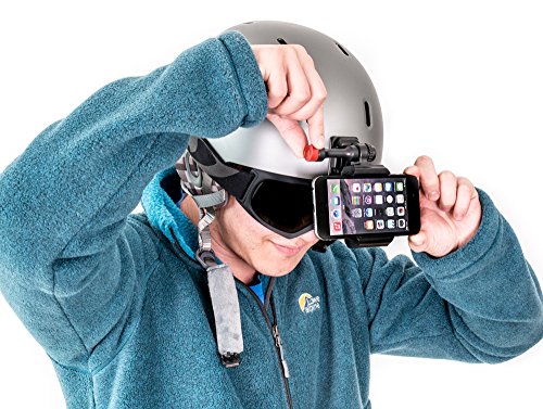 Universal Ski Video Mount Camera For Helmets Works for All Devices iPhone, Samsung Galaxy, Digital Cameras - Thumbnail 2