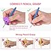 JARLINK Pencil Grips for Kids Handwriting, Aid Grip Trainer Posture Correction Finger Grip for Kids, Adults, Arthritis Designed for Righties or Lefties (6PCS)
