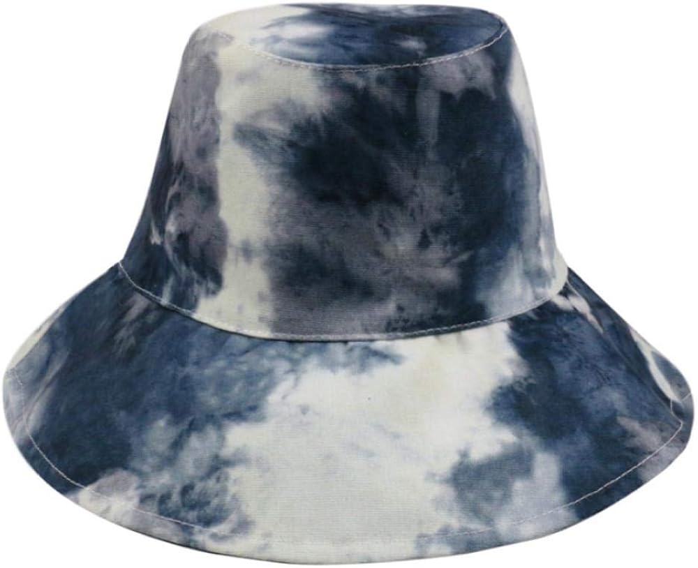 MSFX Creative TieDye Pattern Women Bucket Hats,Outdoor Travel Fisherman Hat,Short Brim Vintage