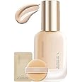 UO-DO Liquid Foundation, Moisturizing Light Foundation, Matte Long Lasting Foundation, Hydrating Waterproof and Light Long-Lasting Foundation for All Skin Types (Moisturizing, W02 Brighten)