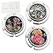 Peacock Flower Theme Designed Shoulder Handbag Hangers Round Folding Purse Holder Hooks,Set of 3