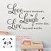 Wall Sticker Live Love Home Decor Wall Art For Kids Home Living Room House Bedroom Bathroom Kitchen Office 