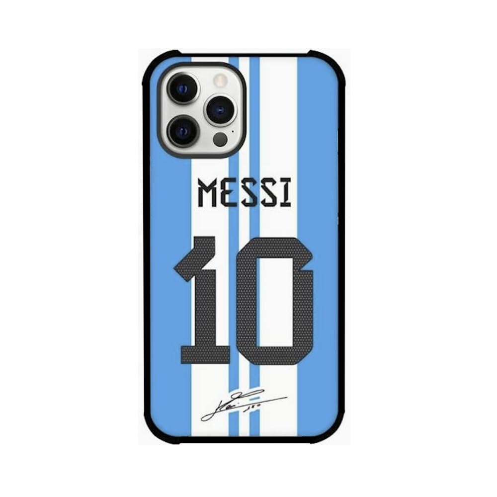 EZB Lionel Messi Themed iPhone Phone Case | Flexible Shock Absorbant Cool Phone Cover | Blue and White Messi Case (iPhone 11)