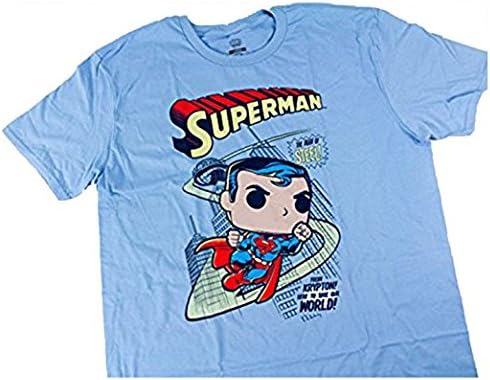 Funko TEES1 Superman Man Of Steel From Krypton To Save Our World Shirt (XXX-Large)