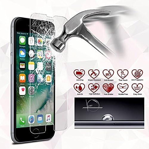 Clear iPhone 7 Plus Tampered Glass Screen Protector, Clear iPhone 8 Plus Tampered Glass Screen Protector, 9H Hardness