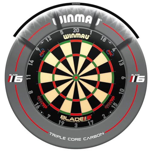 WINMAU Polaris Dartboard Light - Sleek Black Design - 120 Degree Dart Board Light with Magnetic Attachment - Compatible with All Dartboards - Professional Darts Accessories
