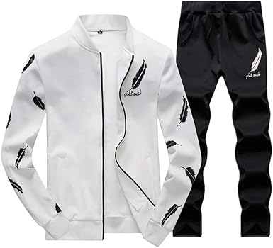 white mens sweatsuit