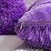 MIULEE Pack of 2 Luxury Faux Fur Throw Pillow Cover Deluxe Winter Decorative Plush Pillow Case Cushion Cover Shell for Sofa Bedroom Car 18 x 18 Inch Purple