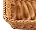 Bread Basket, Yamix Rectangle Imitation Rattan Bread Basket ,Food Serving Baskets,Restaurant Serving/Diplay Baskets For Fruit Food Vegetables - Dark Brown