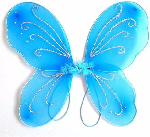 Dushi Girls Butterfly Craze Fairy Wings for Fairy Costumes Party Favor (Blue) …