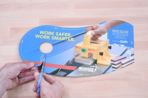 MICROJIG GRR-RIPPER MDC-17 Micro Jig Magnetic Dust Cover For Steel Table Saws, Blue - Thumbnail 3