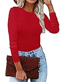 REVETRO Fall Crewneck Long Sleeve Shirts for Women