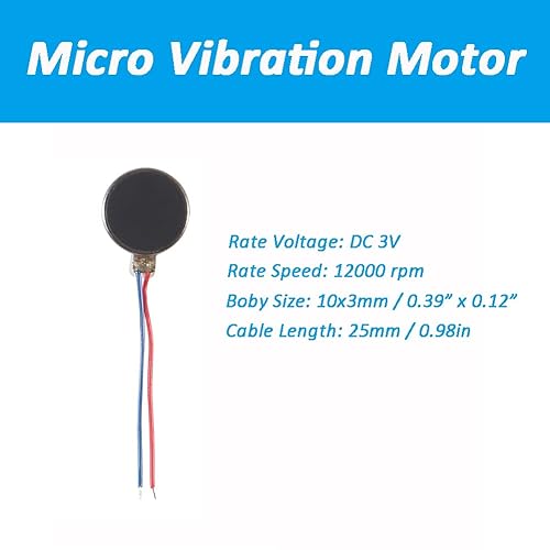 30pcs Mini Vibration Motors 10x3mm Flat Coin Button-Type Vibrating Motor  12000rpm DC 3V Self Adhesive Vibration Motor for DIY Mobile Cell Phone  Pager Tablet Toys in Dubai - UAE | Whizz Motor