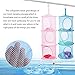 LANMOK 3pcs Hanging Mesh Storage Basket Foldable Space Saving Toy Organizer With 3pcs S hooks for Kids Room Bathroom Wall Balcony Wardrobe