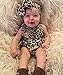 Baby Girls Halter Leopard Printed one-piece+Hairband Bodysuits Clothes Outfit , Leopard, 0-6 Months